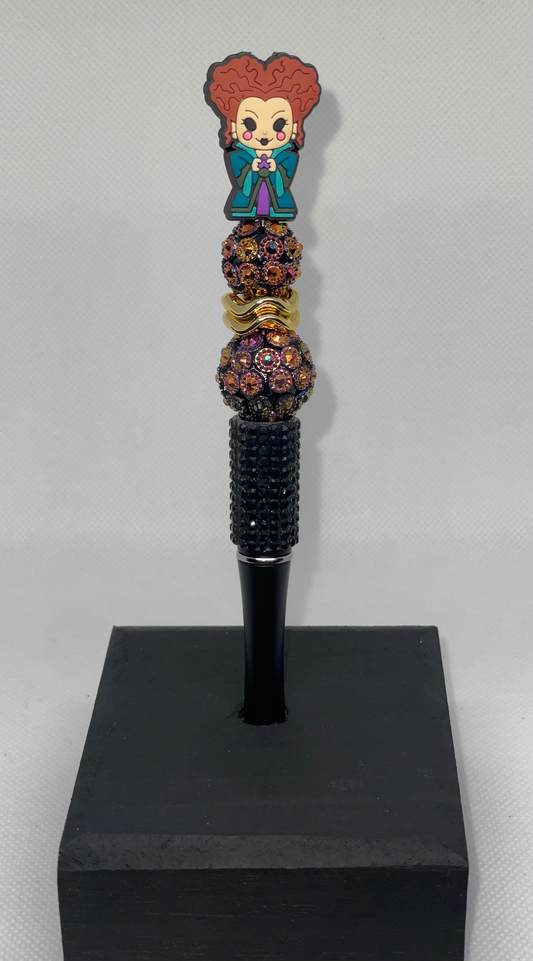 Winifred Hocus black rhinestone pen