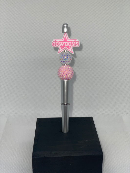 Pink D Cowboys silver pen