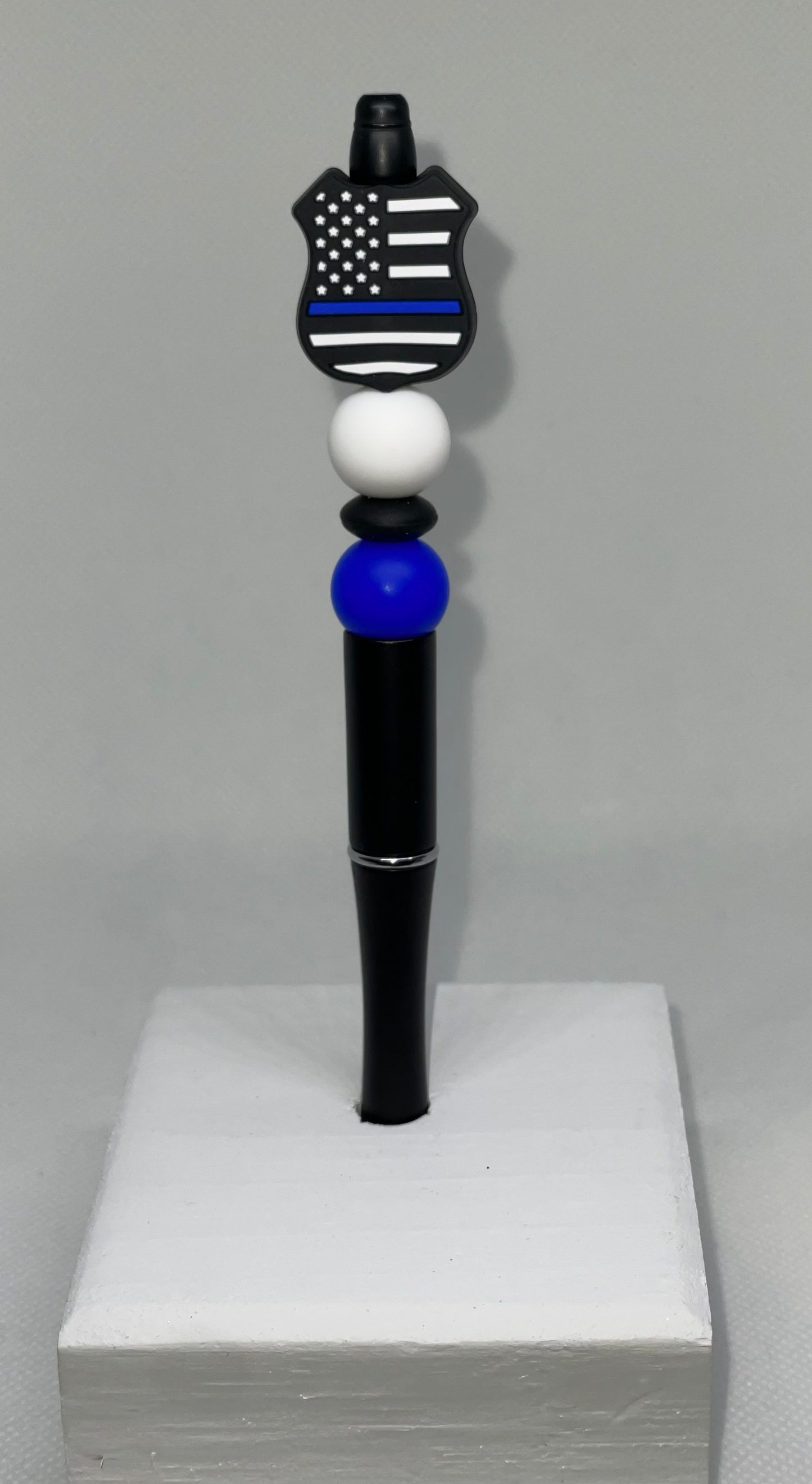 Blue Line Badge rhinestone pen