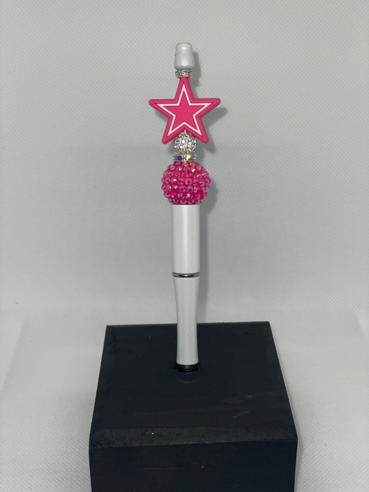 D Cowboys pink star white pen