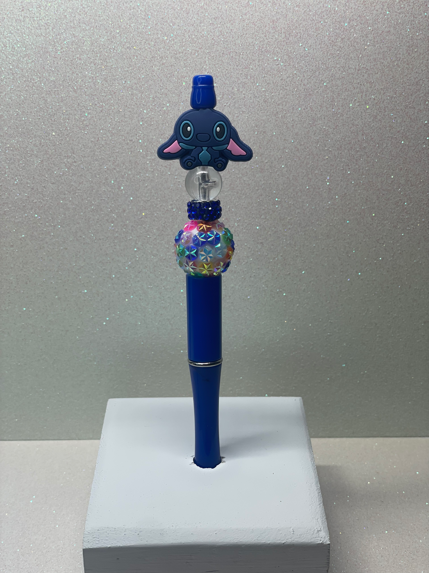 Stitch colorful blue pen