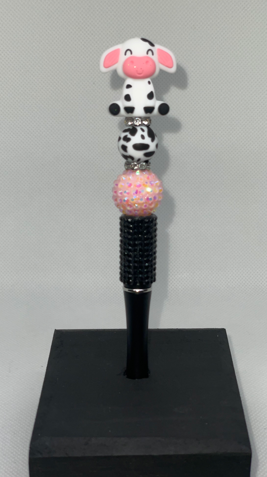 3D Cow rhinestone pen