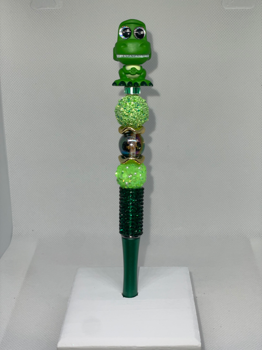 Rex doorable green rhinestone pen