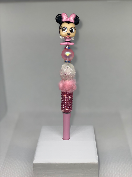 M girl Mouse doorable pink rhinestone pen
