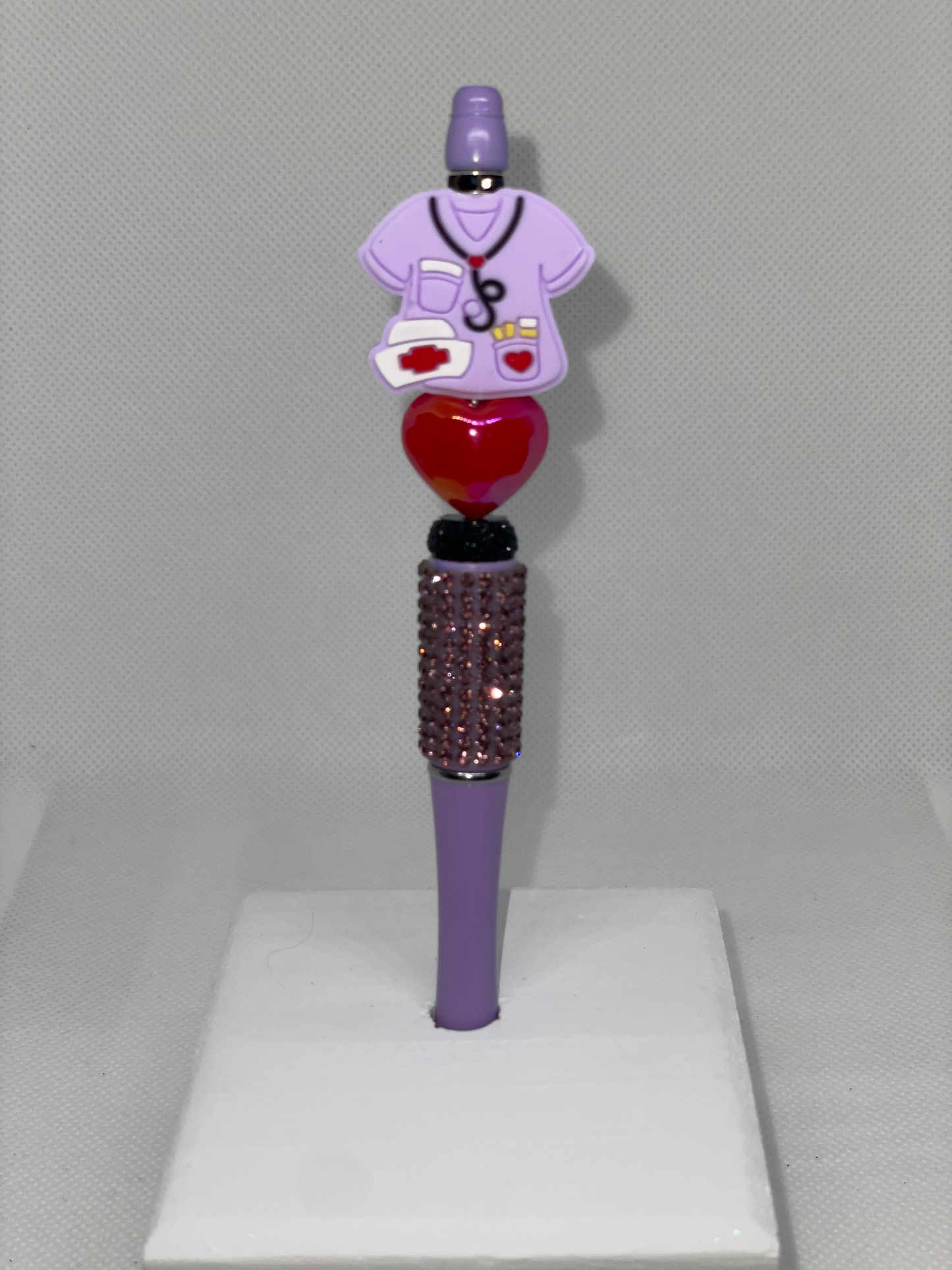Nurse Scrubs purple rhinestone pen