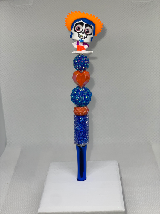 Neon Hector doorable blue rhinestone pen