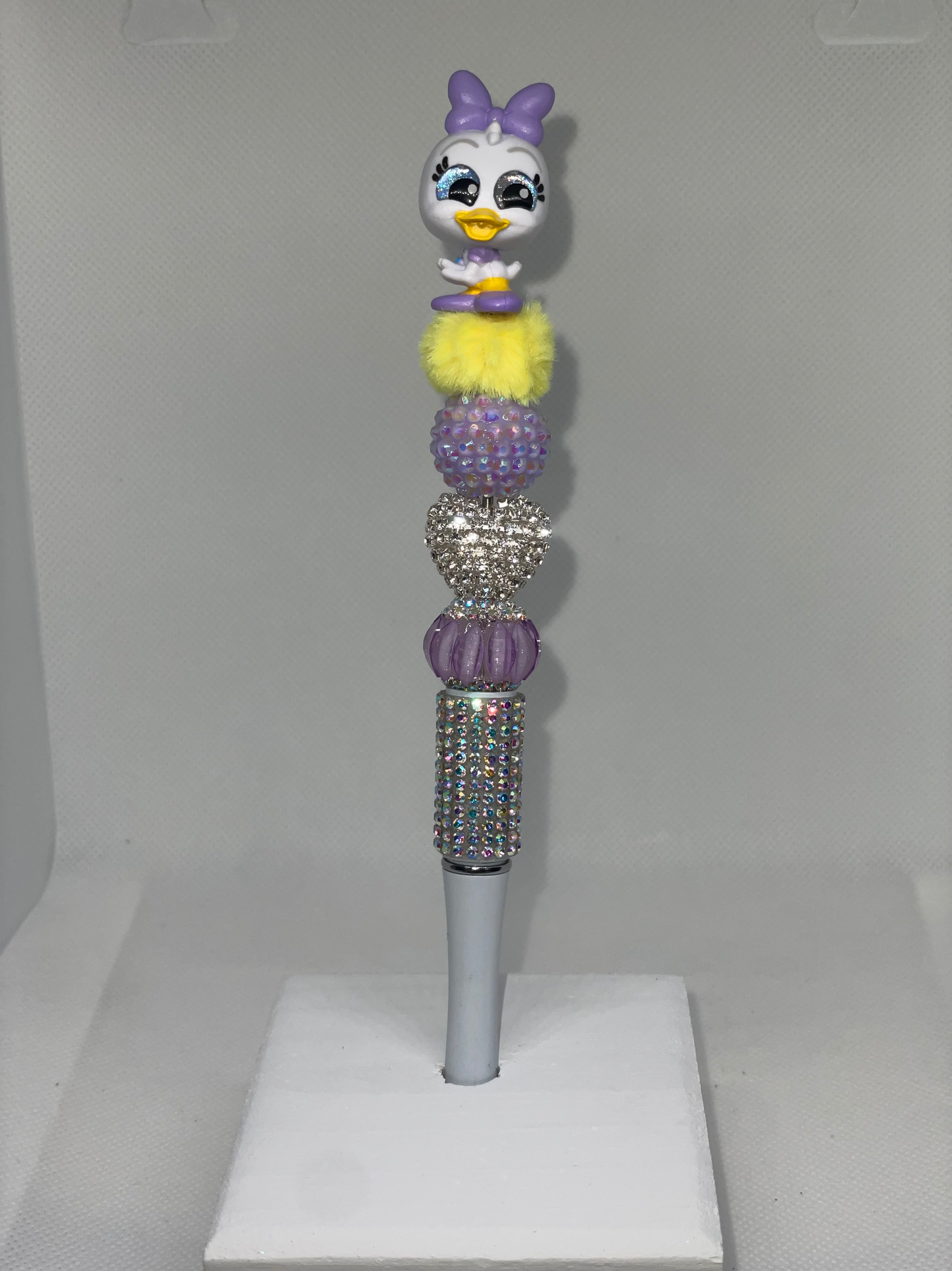 Purple Bow D Duck doorable rhinestone pen