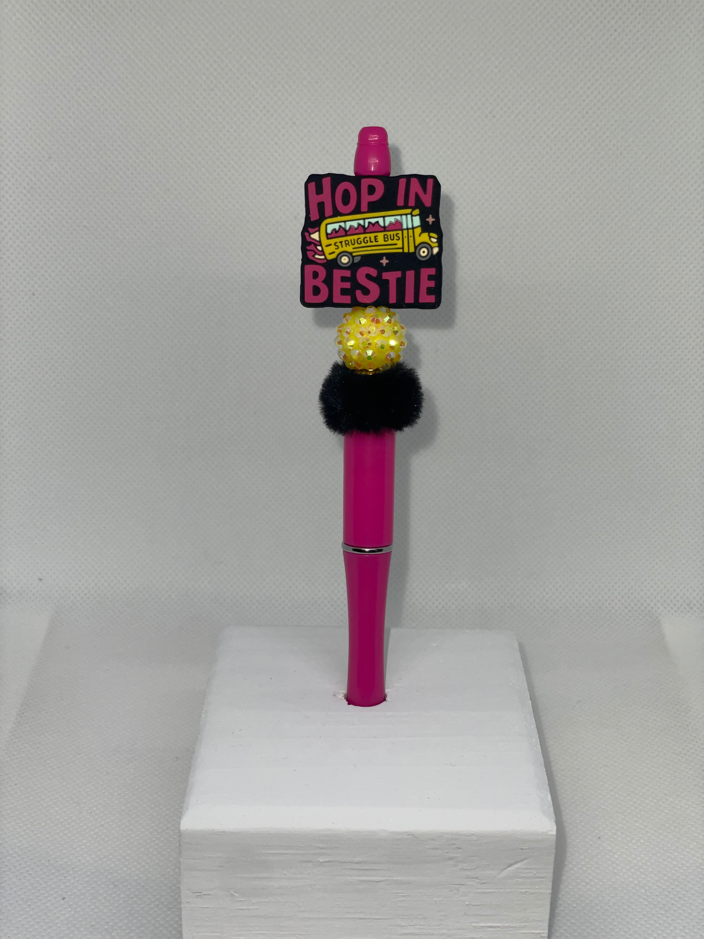 Struggle Bus pink pen