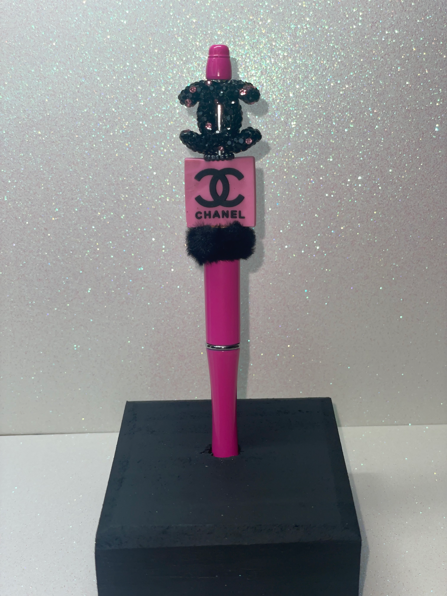 CC Designer pink rhinestone pen