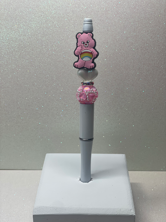 Pink C Bear white pen