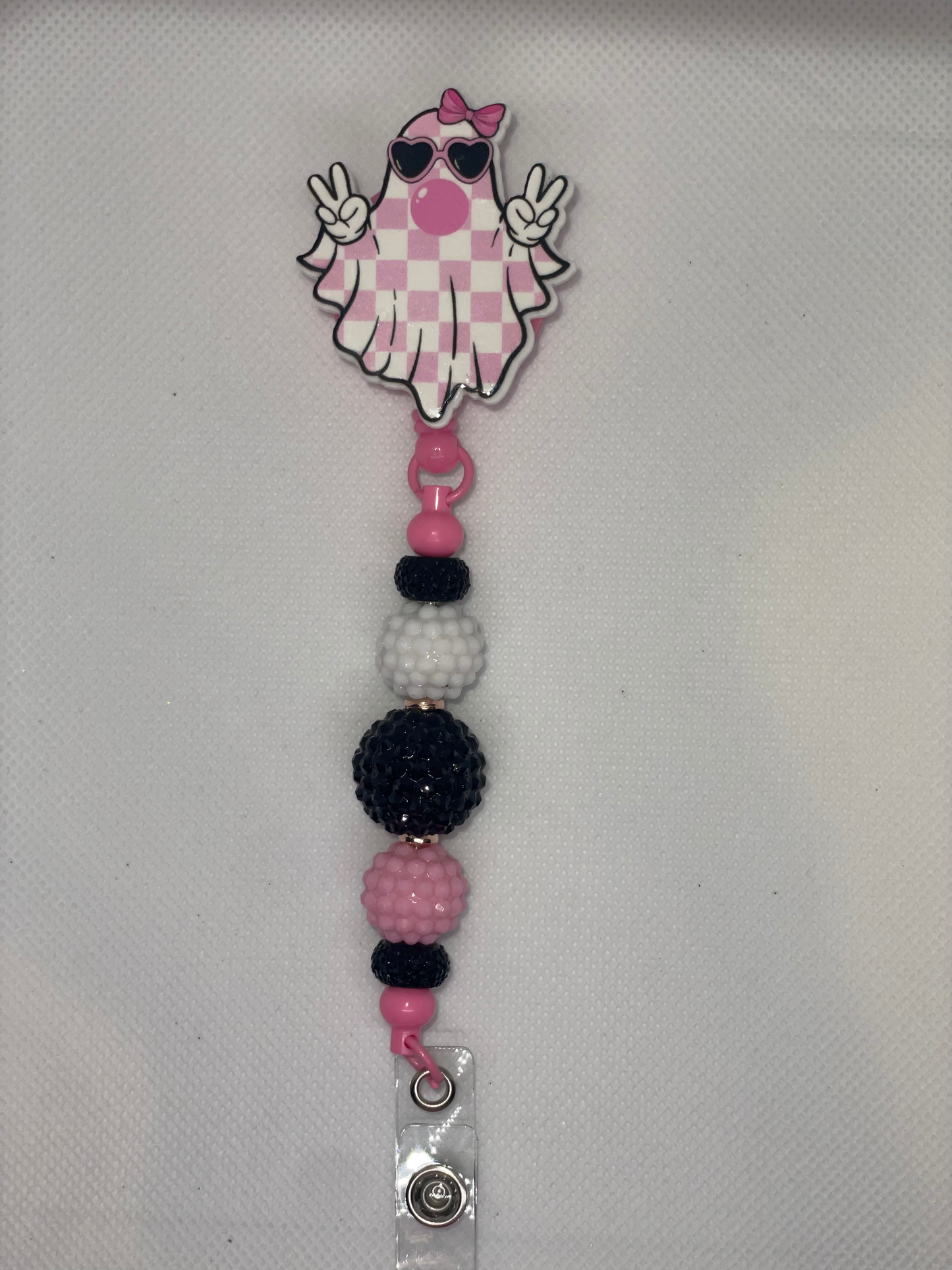 Pink Ghost badge reel