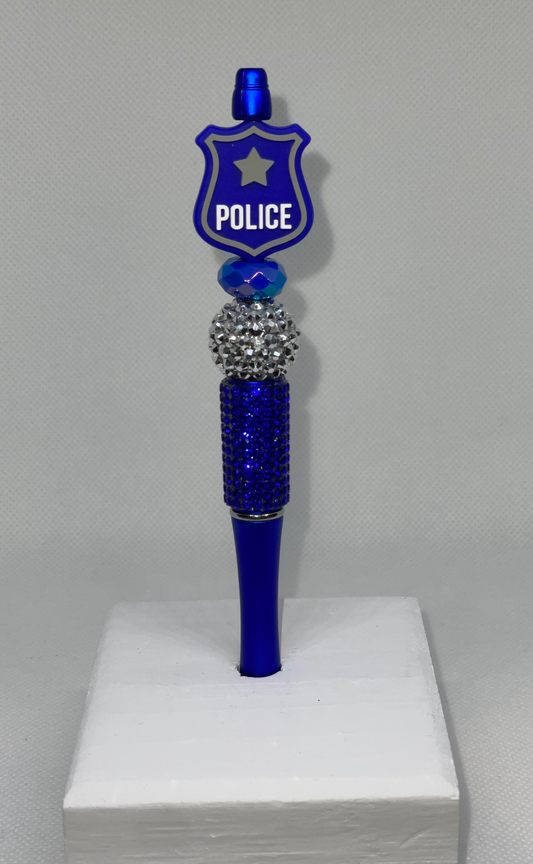 Police Rhinestone pen