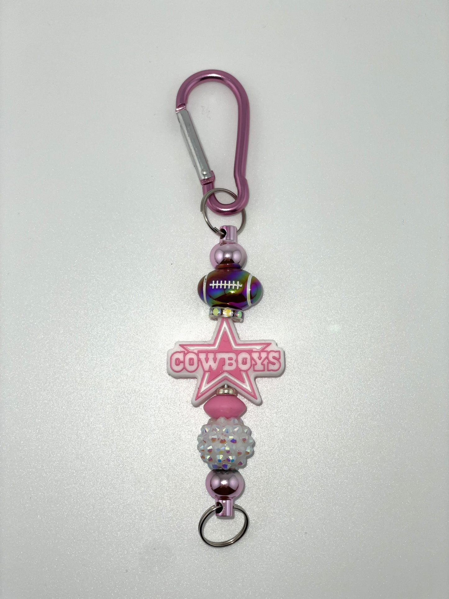 D Cowboys pink football rhinestone