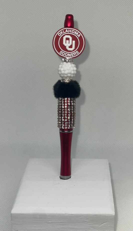 OU Sooners rhinestone pen
