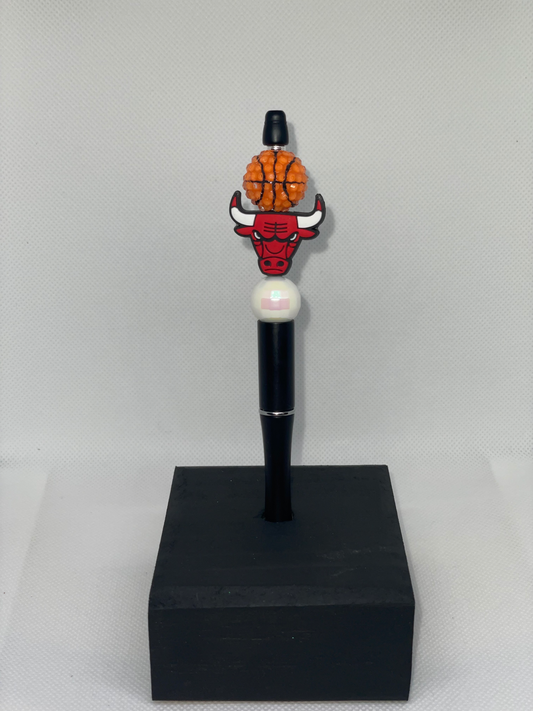 C Bulls basketball black pen