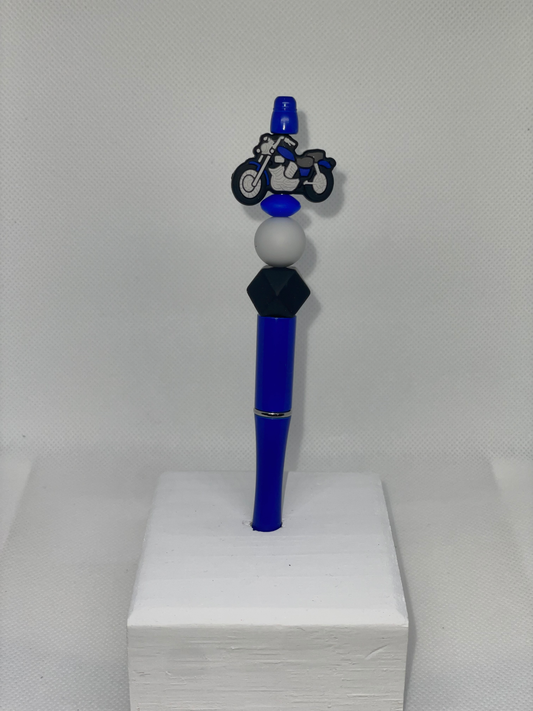 Motorcycle blue pen