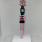CC Designer pink extended rhinestone pen