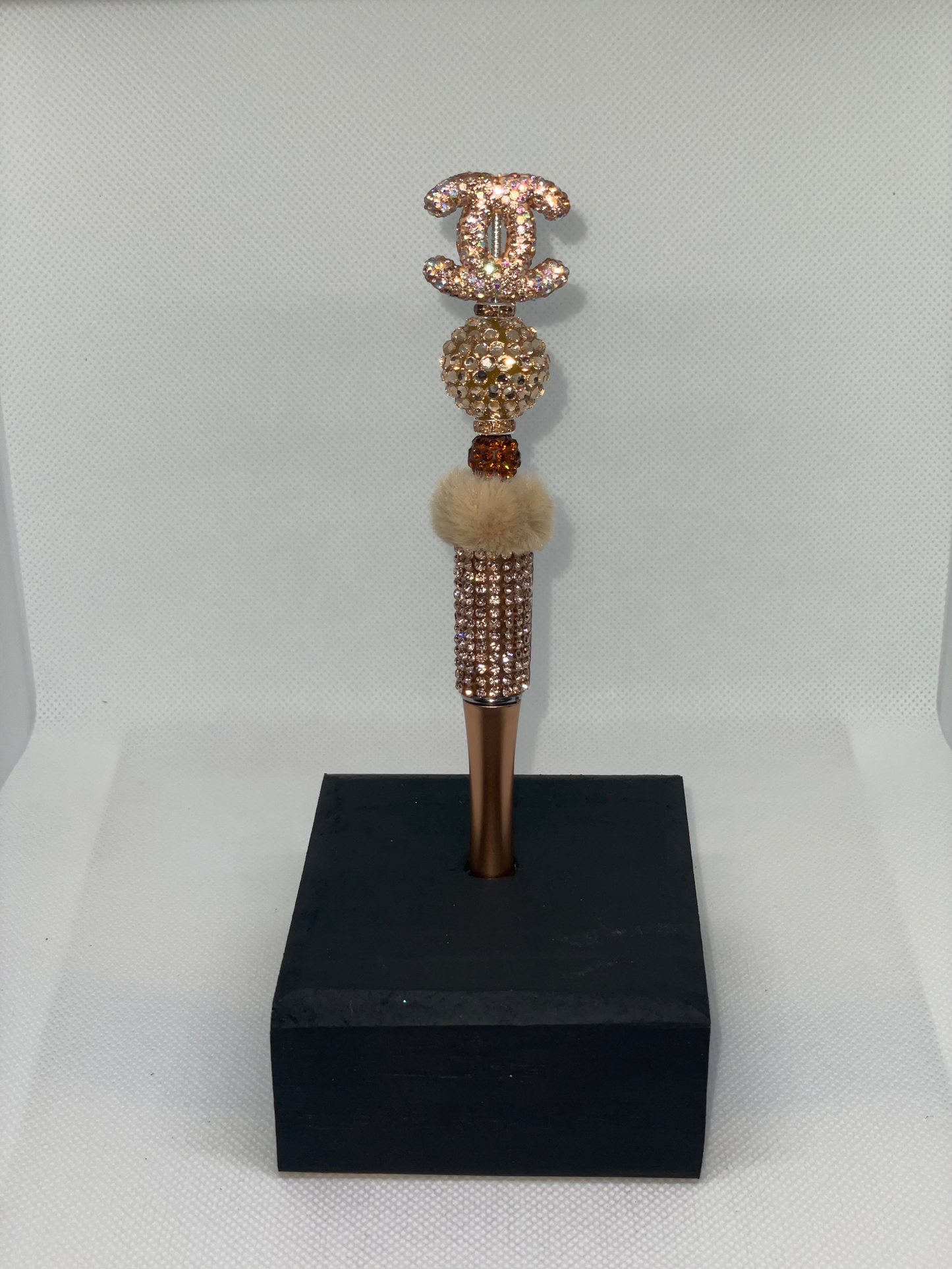CC Designer champagne rhinestone pen