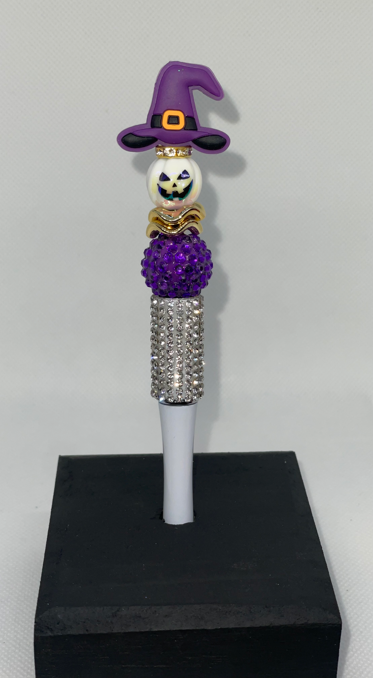 Witch hat white rhinestone pen