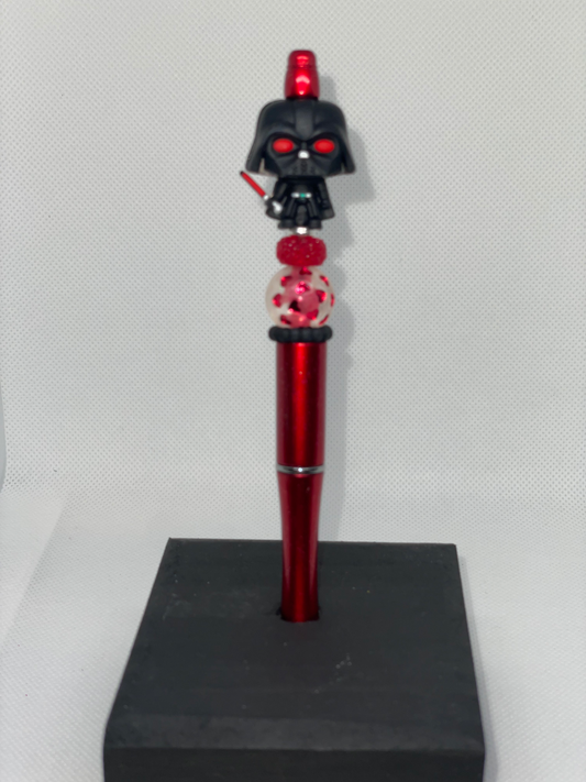 3D D Vader hearts red pen