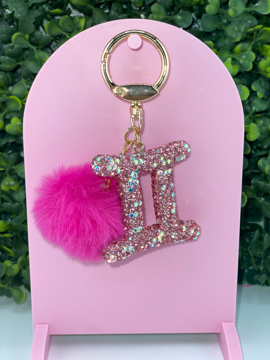 Zodiac Rhinestone Keychain