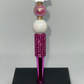 3D Pink Ghost rhinestone pen