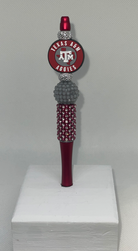 T A&M rhinestone pen
