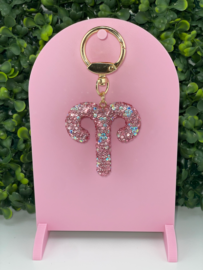 Zodiac Rhinestone Keychain
