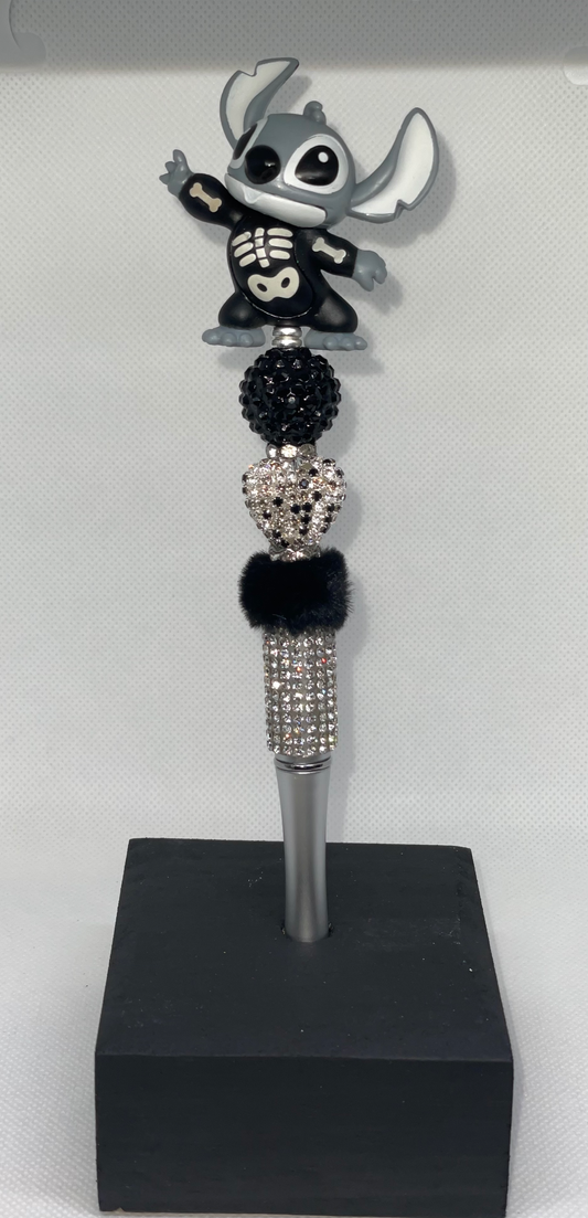 Skeleton Stitch rhinestone pen