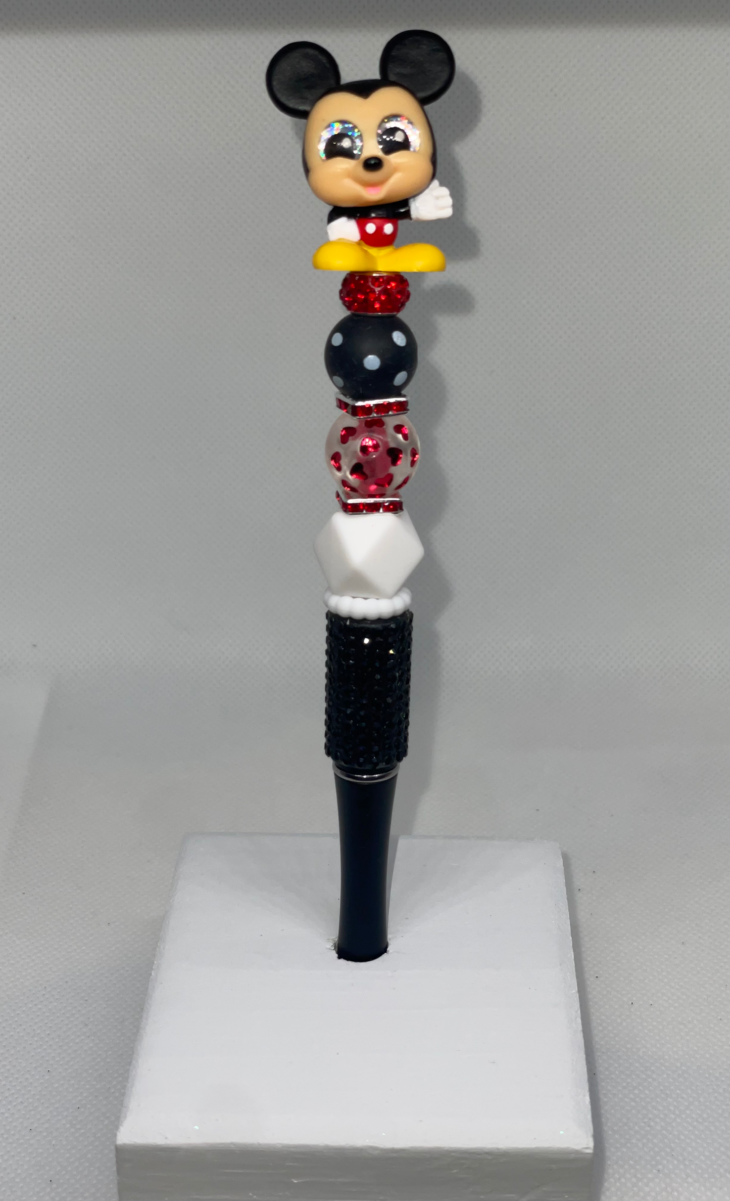 M Mouse doorable black rhinestone pen