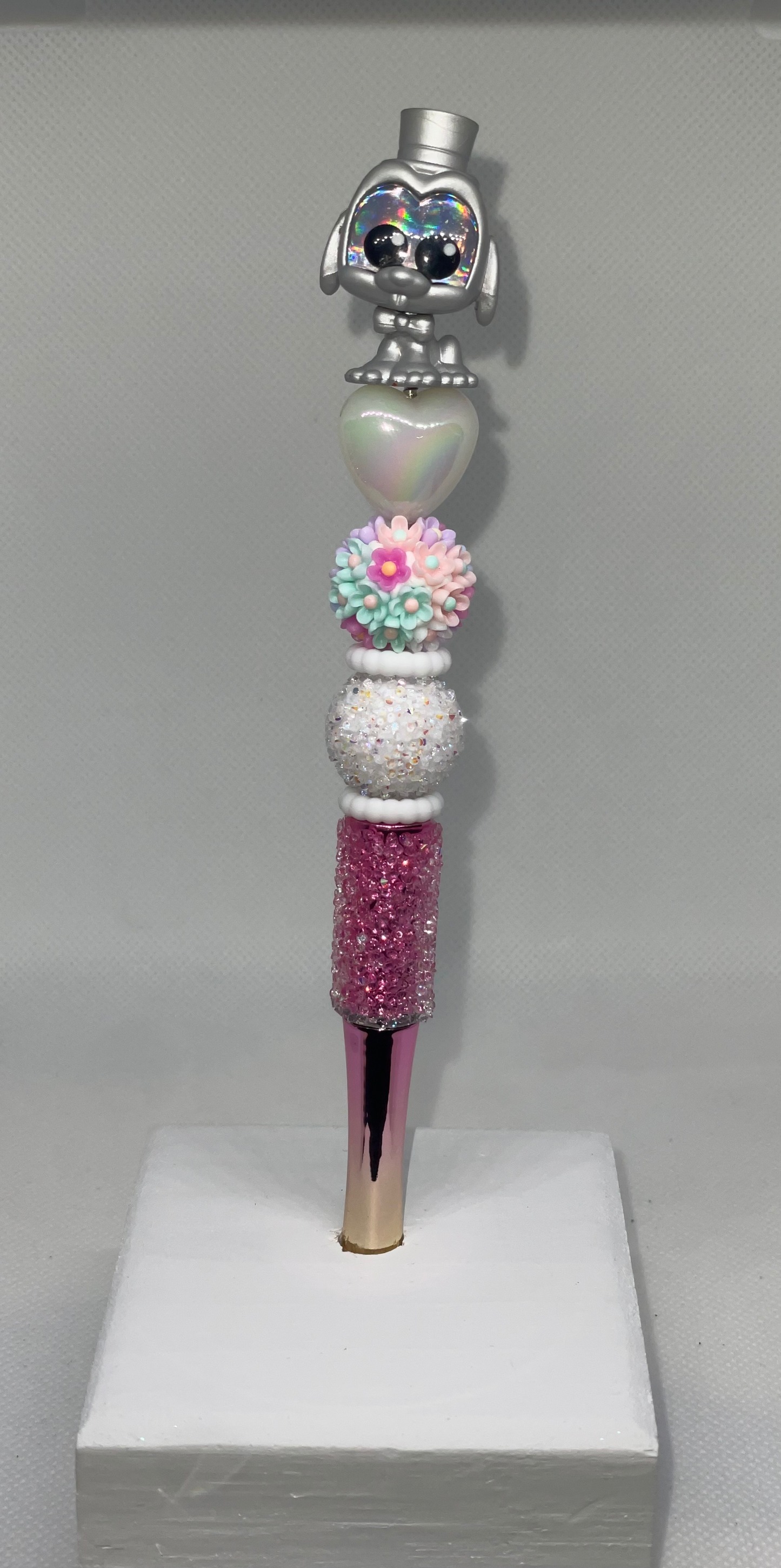 Pluto Silver doorable rhinestone pen