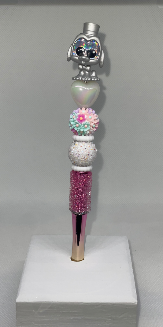 Pluto Silver doorable rhinestone pen