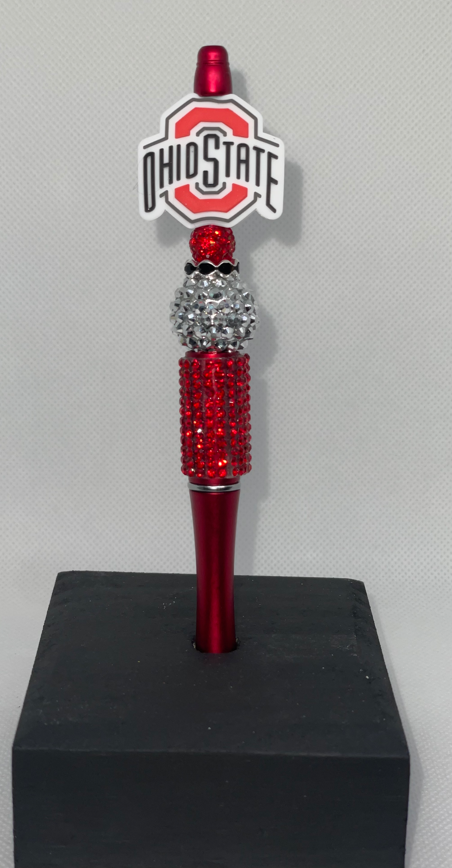 Ohio red rhinestone pen