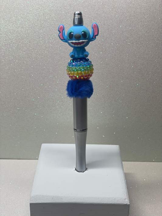 3D Stitch rainbow silver pen