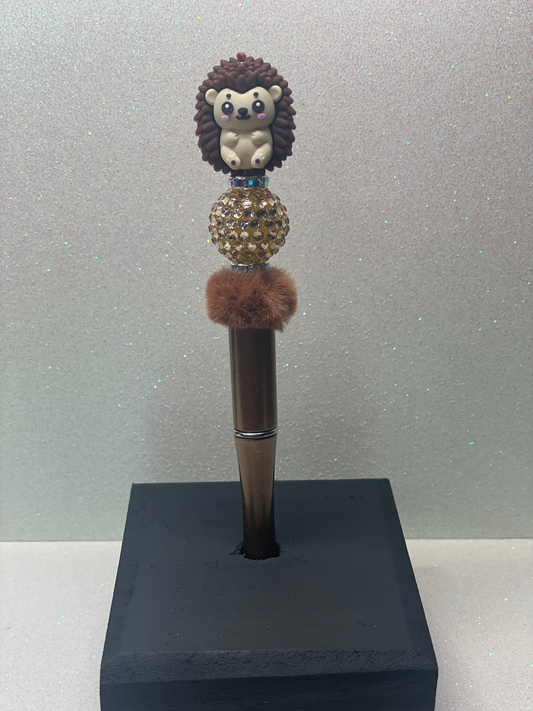 3D Hedgehog rhinestone pen