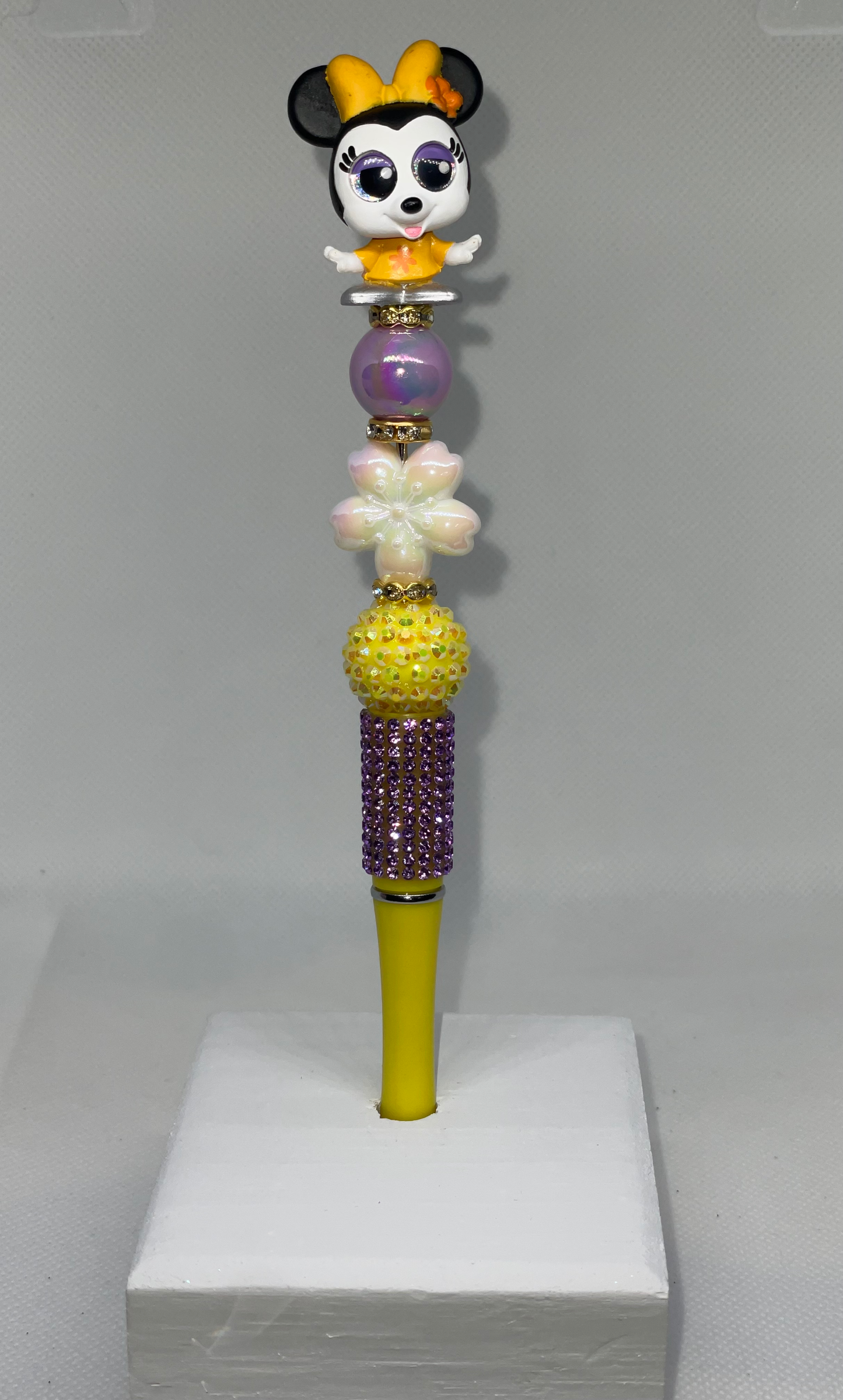M Mouse yellow rhinestone pen
