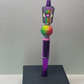 Rainbow coffee cup purple pen