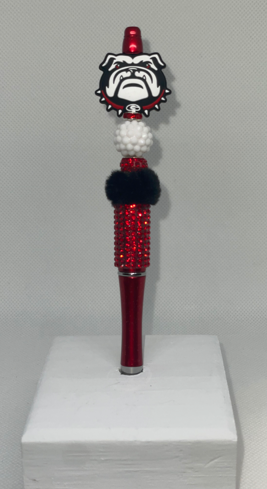 Georgia Bulldog rhinestone pen