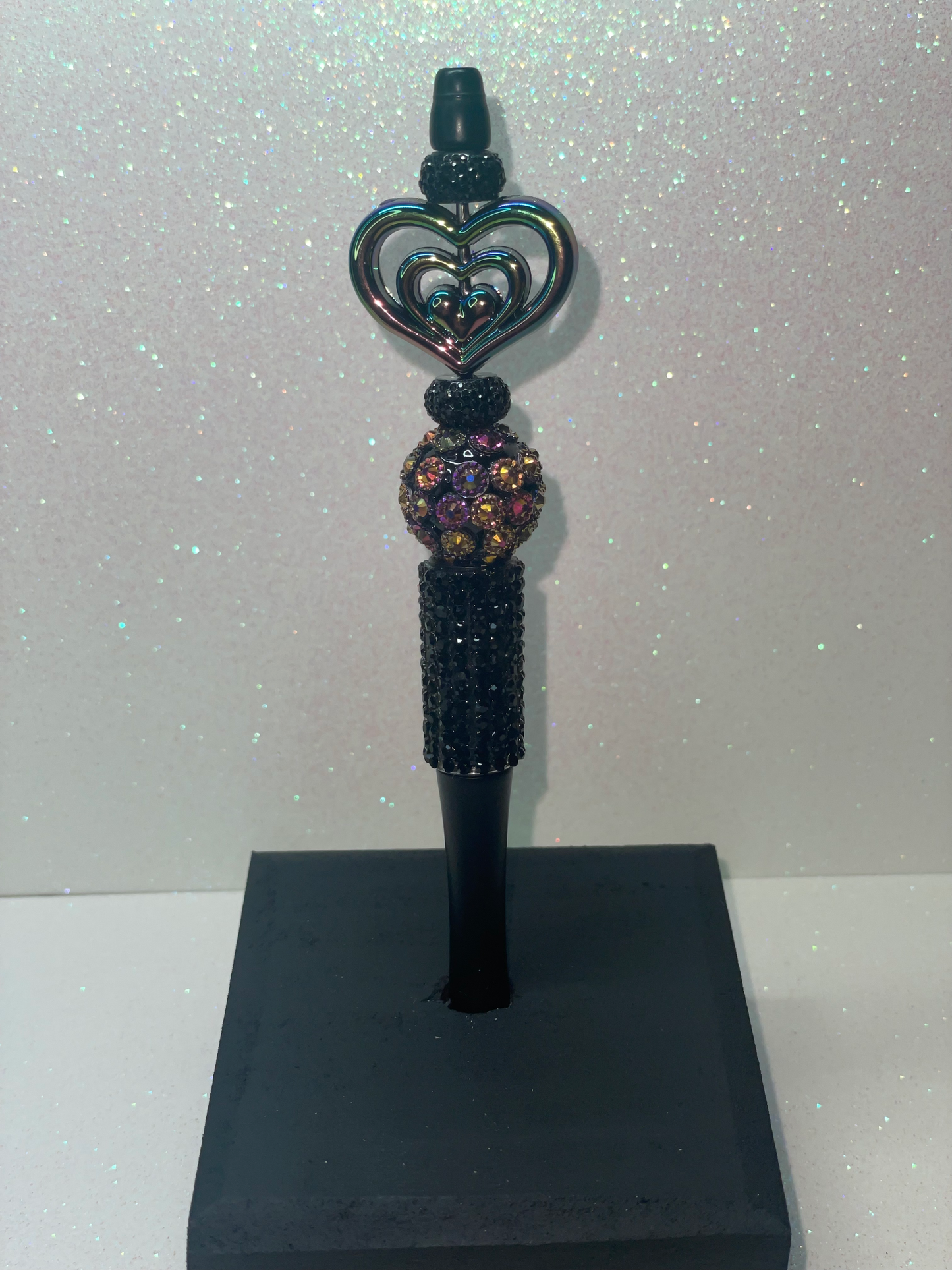 3D UV black rhinestone pen