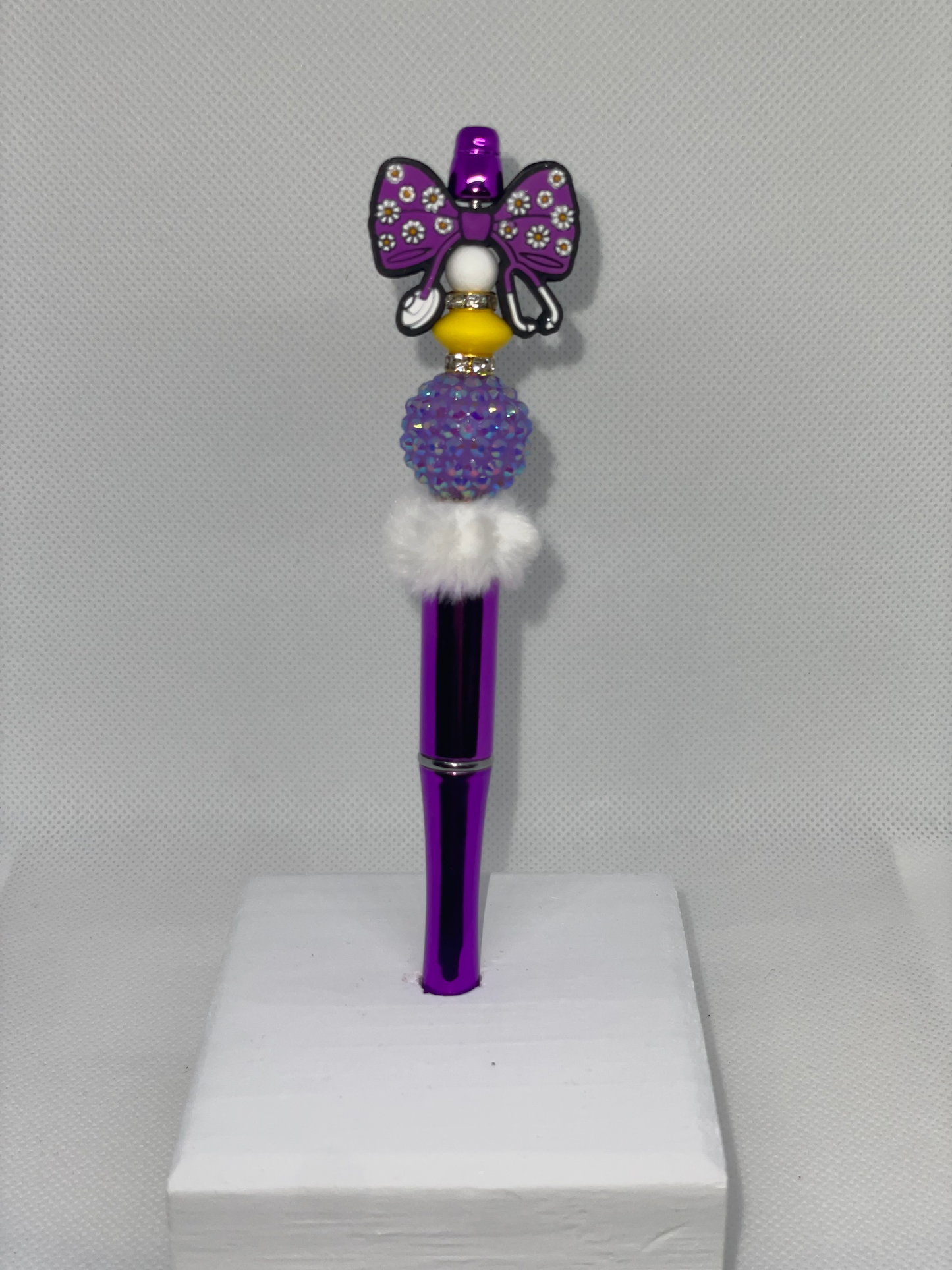 Nurse bow stethoscope purple pen