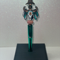 Western cattle skull teal pen