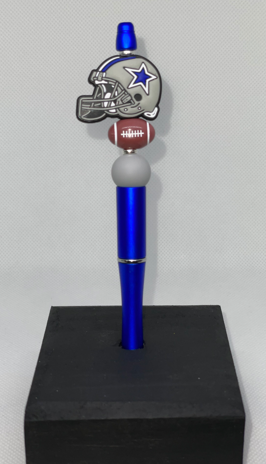 D Cowboys blue helmet pen