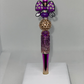 Nurse purple bow ombre rhinestone pen