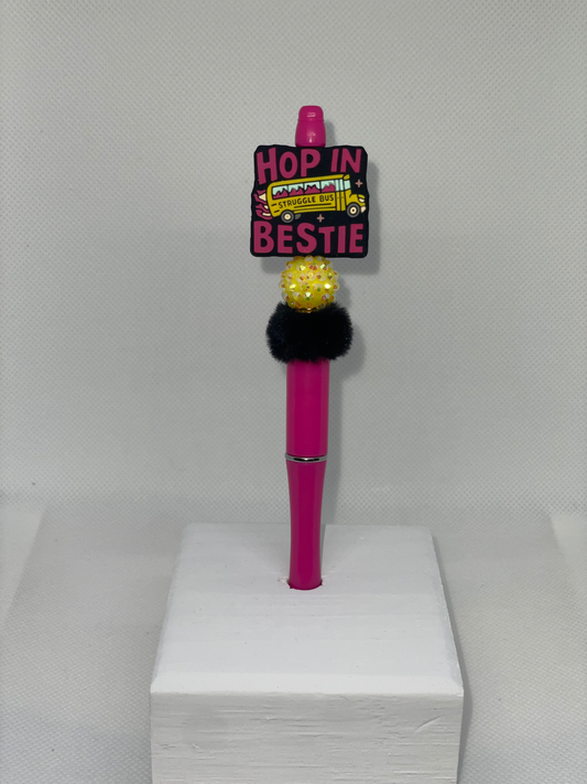 Struggle Bus pink pen