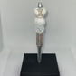 LV Heart white rhinestone pen