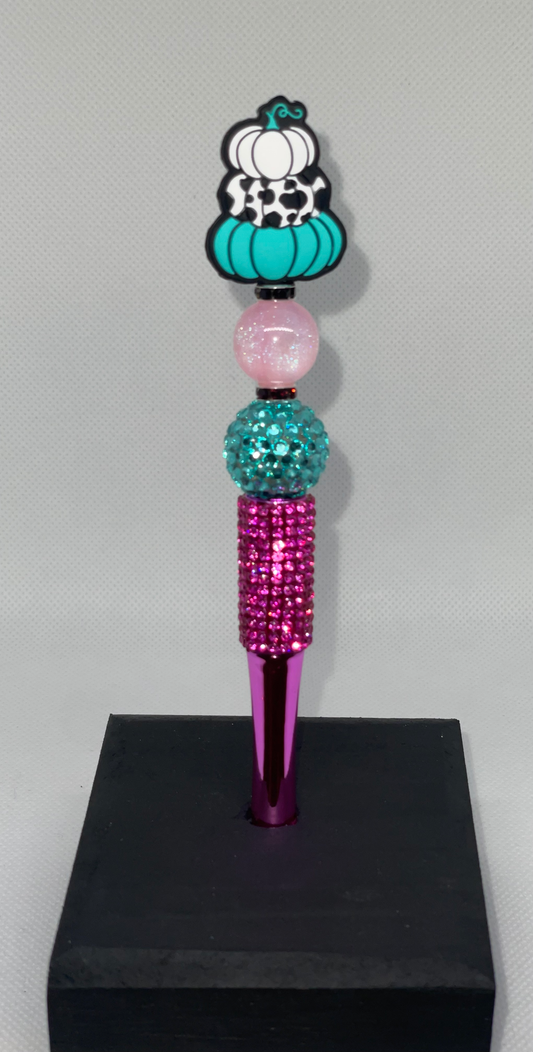 Teal Pumpkin rhinestone pen