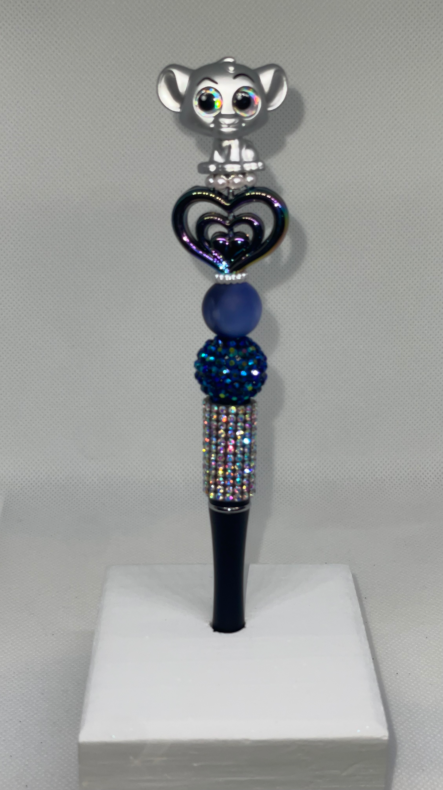 Simba silver doorable rhinestone pen