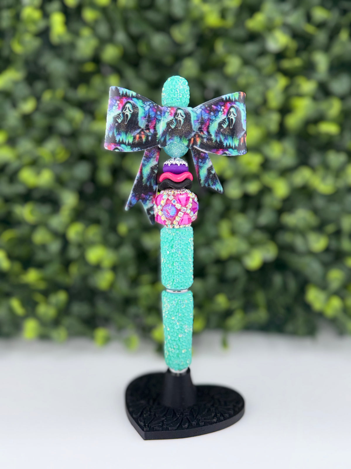 Teal Ghostface Bow pen