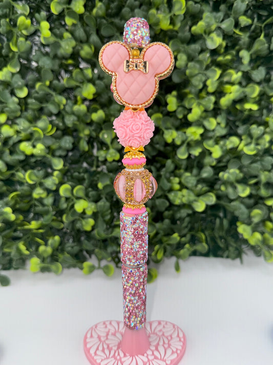 Pink Fancy Mickey Rhinestone pen