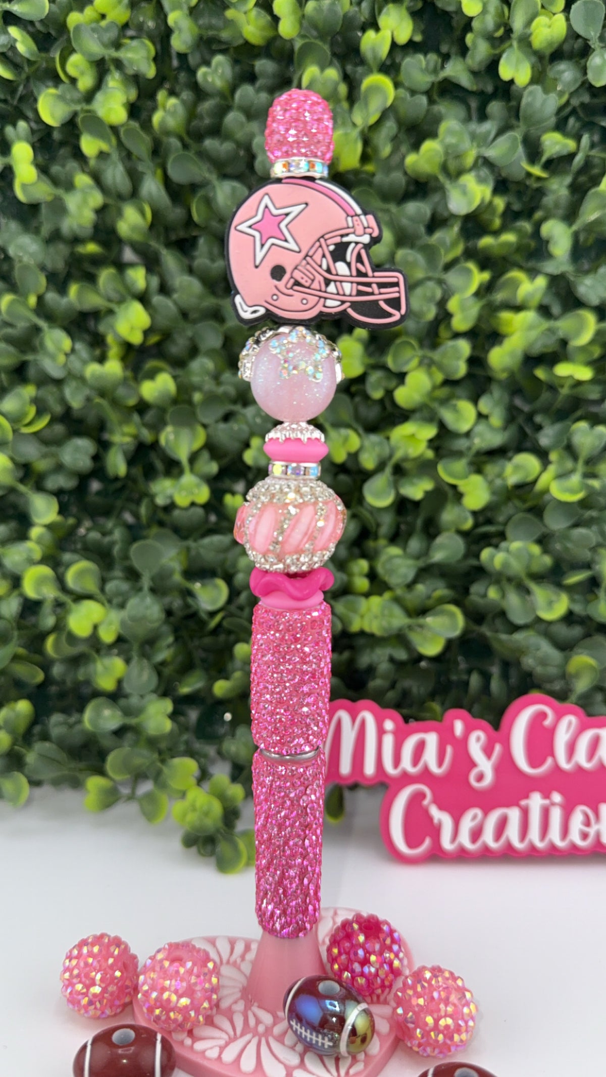 D Cowboys Pink Helmet Rhinestone pen